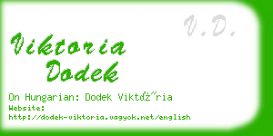 viktoria dodek business card